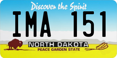 ND license plate IMA151