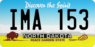 ND license plate IMA153