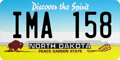 ND license plate IMA158