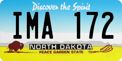 ND license plate IMA172