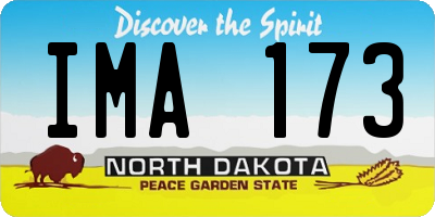 ND license plate IMA173