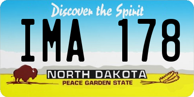 ND license plate IMA178