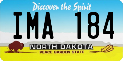 ND license plate IMA184