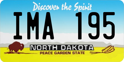 ND license plate IMA195
