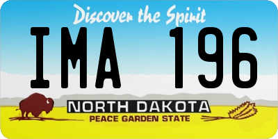 ND license plate IMA196