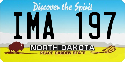 ND license plate IMA197