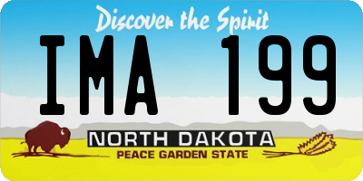 ND license plate IMA199