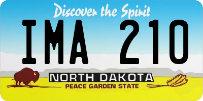 ND license plate IMA210