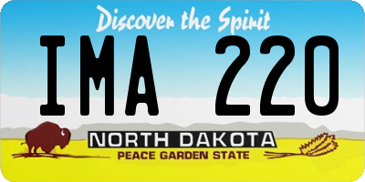 ND license plate IMA220