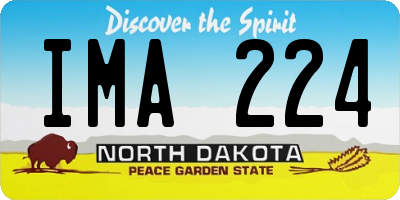 ND license plate IMA224