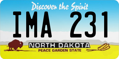 ND license plate IMA231