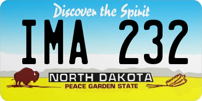 ND license plate IMA232
