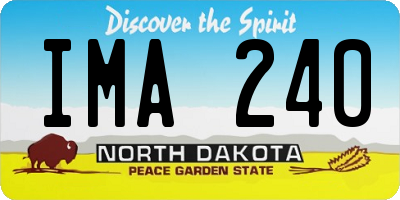ND license plate IMA240