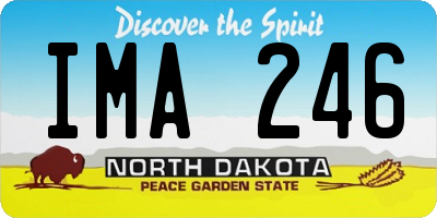 ND license plate IMA246