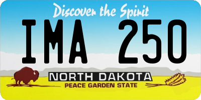 ND license plate IMA250