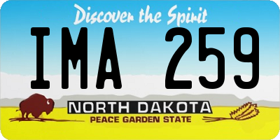 ND license plate IMA259