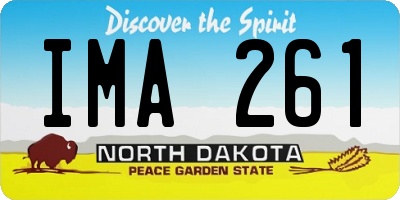 ND license plate IMA261