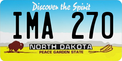 ND license plate IMA270