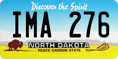 ND license plate IMA276
