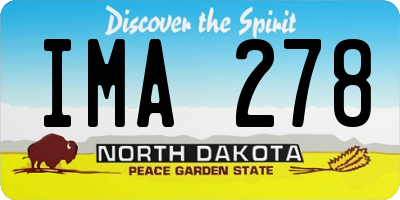 ND license plate IMA278