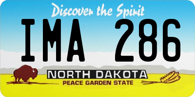 ND license plate IMA286