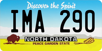ND license plate IMA290