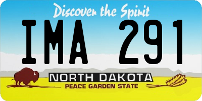 ND license plate IMA291