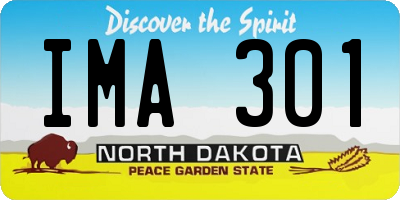 ND license plate IMA301