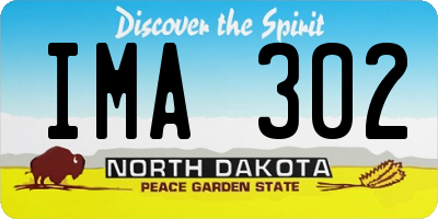 ND license plate IMA302