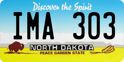 ND license plate IMA303