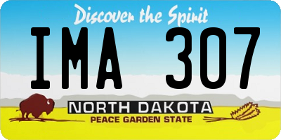 ND license plate IMA307