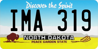 ND license plate IMA319