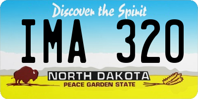 ND license plate IMA320