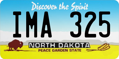 ND license plate IMA325