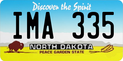 ND license plate IMA335