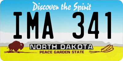 ND license plate IMA341