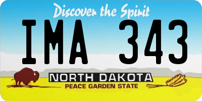 ND license plate IMA343
