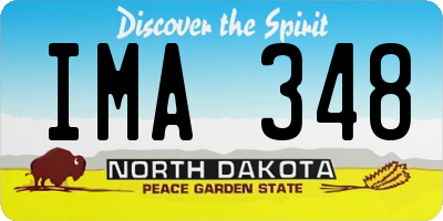 ND license plate IMA348