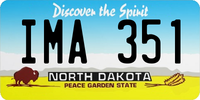 ND license plate IMA351
