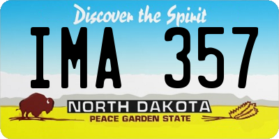 ND license plate IMA357