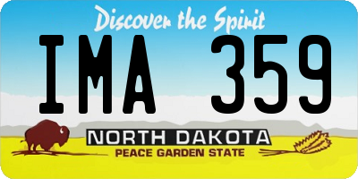 ND license plate IMA359