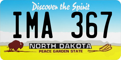 ND license plate IMA367