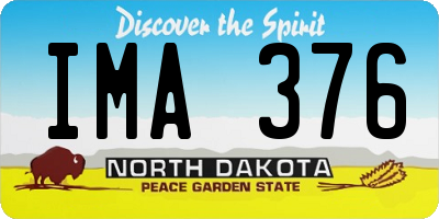 ND license plate IMA376
