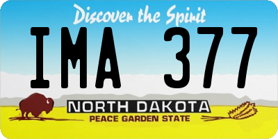 ND license plate IMA377