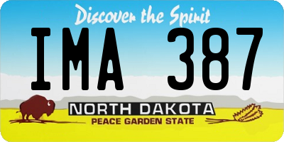ND license plate IMA387