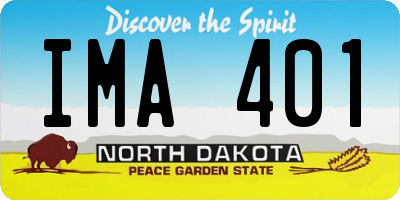 ND license plate IMA401