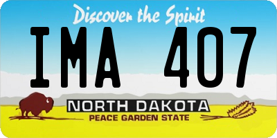ND license plate IMA407