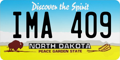 ND license plate IMA409