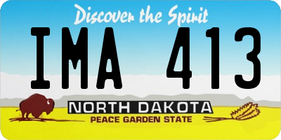ND license plate IMA413