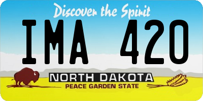 ND license plate IMA420